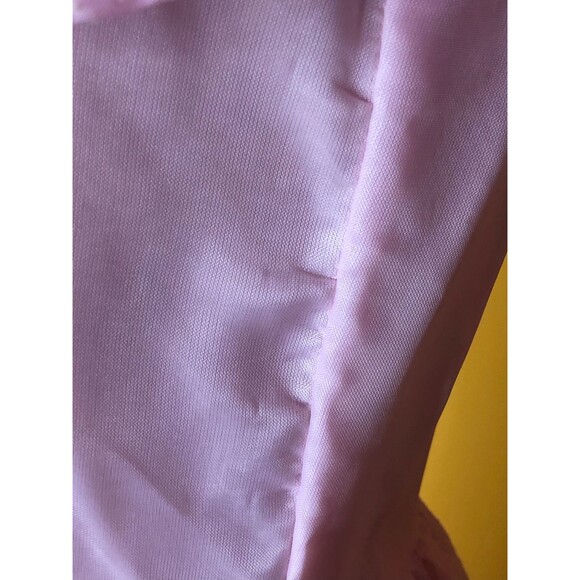 1970s-1980s PINK & White SWISS Dot RUFFLE Semi Sheer Full Skirt Party Dress. S-M - Picture 7 of 8